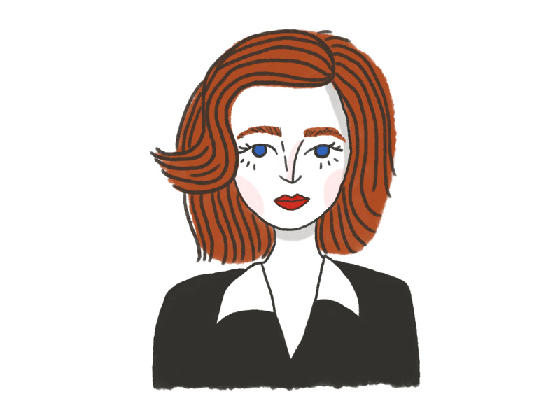 Agent Scully hero 90s dana scully agent scully red heads digital illustration favorite x-files scully