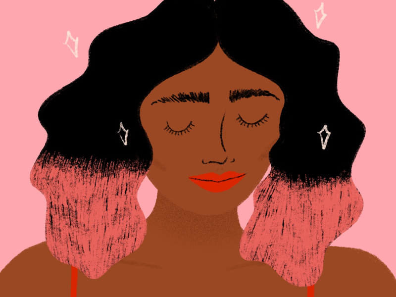 Feeling Good bold procreate colorful women beautiful women of color self care love