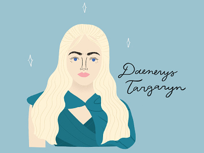 Daenerys Targaryn digital illustration feminisim game of thrones hand lettering illustration portraits print design strong females