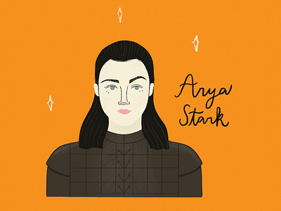 Arya Stark arya stark digital illustration etsy seller game of thrones illustrator illustrator design strong women whimsical