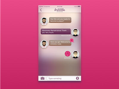 Dribbble debut - Message app debut flat illustrations ios minimalism sketch ui ux