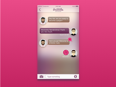 Dribbble debut - Message app