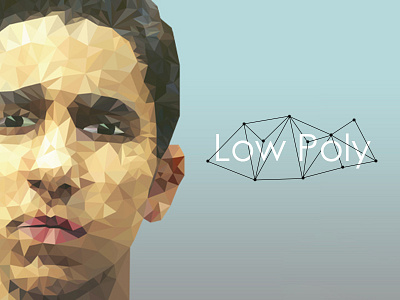 Self Portrait illustration lowpoly polygonal