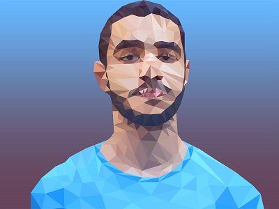 Yahya Low Poly illustraton low pol portrait