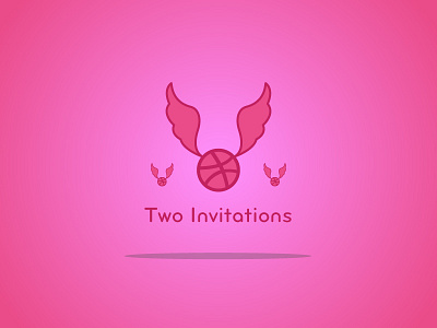 Two Invitations draft dribbble golden snitch harry potter invitation giveaway invite two