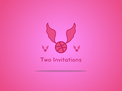 Two Invitations draft dribbble golden snitch harry potter invitation giveaway invite two