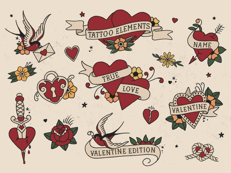 Edition Love Tattoo BAD Elements Design by ... TASTE Traditional