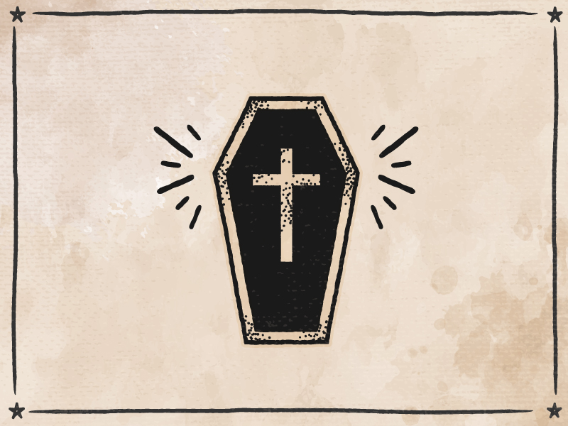 American Traditional Coffin Tattoo Design by BAD TASTE Design on Dribbble