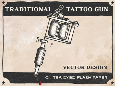 Tattoo Gun Flash Bad Taste american flash gun ink inked oldschool tattoo traditional