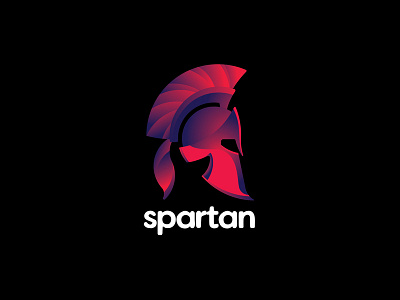 Spartan gradient helmet identity logo logotype mark spartan war