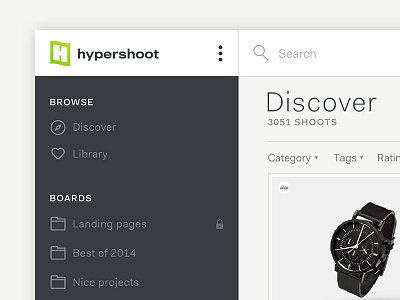 Hypershoot sneak peek interface screenshot ui web app