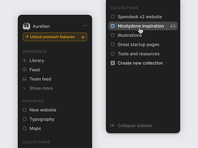 Sidebar ✨ icons interface navigation sidebar sidebar menu ui