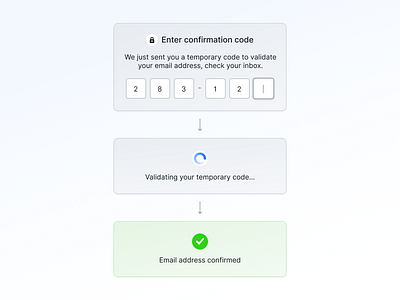 🔐Confirmation code app authentication design inspiration interface signup ui user interface