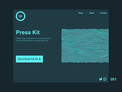 DailyUI #051 Press Page 051 brand branding dailyui dailyui challenge dailyui051 dailyui51 digital download flow icon jrdickie logo media pattern press page ui uidesign web website