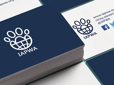 IAPWA Business Cards animal friends branding business cards charity design logo social media