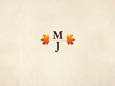 M&J autumn autumnal branding invite jrdickie leaves save the date seasonal typography wedding