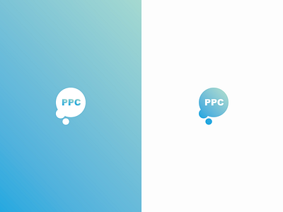 PPC Bubble Logo & Colour Concept branding bubble gradient icon jrdickie logo pay per click ppc water