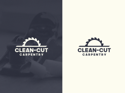 Clean-Cut Carpentry bold brand branding carpentry clean logo sun symbol text tool typography wood