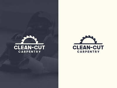 Clean-Cut Carpentry bold brand branding carpentry clean logo sun symbol text tool typography wood