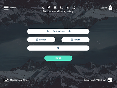 SPACED Homepage brand branding challenge design form graphic design icon jrdickie space spaced ui uidesign ux uxdesign website