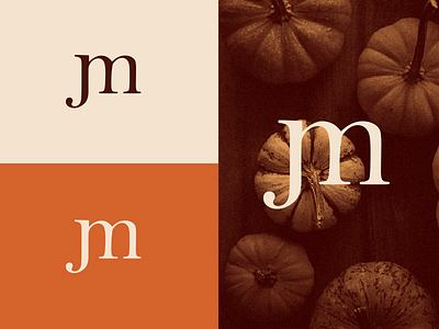 M&J Monogram autumn branding icon invites jrdickie lettering logo monogram pumpkins symbol traditional wedding