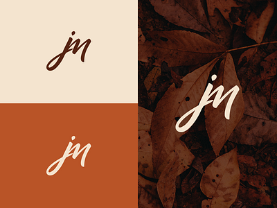 J&M Monogram autumn branding calligraphy design invites jrdickie lettering monogram script seasonal typography wedding
