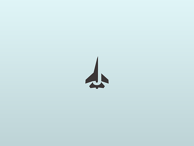 30 Min Design Challenge: J for Jet 30mins brand branding challenge gradient j jet jrdickie letter logo plane sky