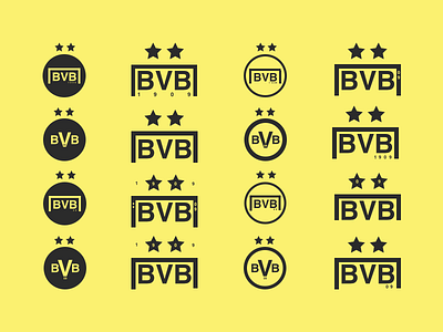 Borussia Dortmund Logo Concepts badge brand branding crest design dortmund jrdickie logo minimal sketch sketchapp symbol