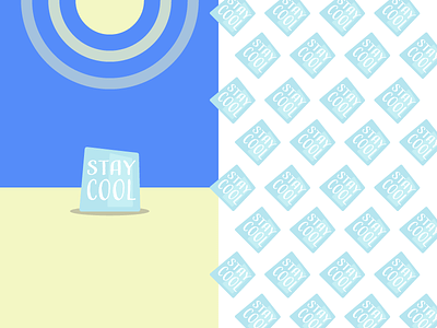 Stay Cool beach brand branding design ice ice cube illustration jrdickie logo pattern summer sun