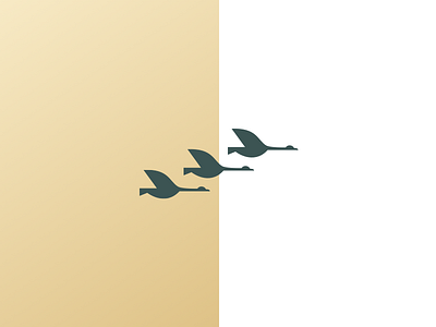 Team of Geese 1/2 animal bird brand branding clean creative design flying geese gold goose icon illustration illustrator jrdickie logo minimal simple sketchapp team