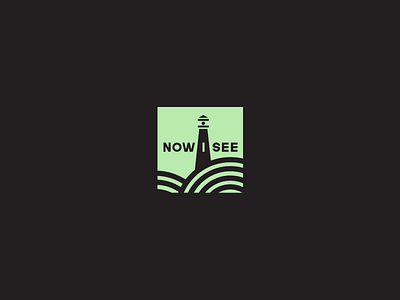 Now I See black brand branding clean countryside design farm field graphic design green icon illustration illustrator jrdickie lighthouse logo minimal simple symbol vegan