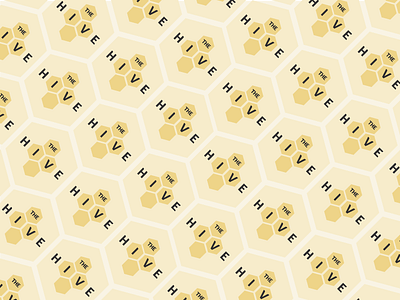 The Hive Pattern animal app bees brand branding clean design hexagon honey icon illustration jrdickie logo minimal pattern pattern design shapes type typography vector