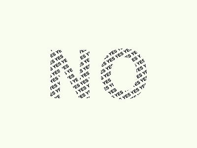 No! Yes! clean creative design font graphic design jrdickie lettering letters no pattern text type typography vector yes