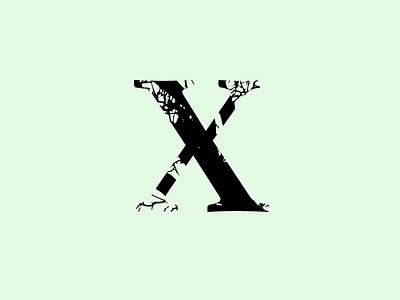 X 36 36 days of type 36 days of type lettering branch challenge design experiment font jrdickie letter lettering letters nature test text tree type typography vector x
