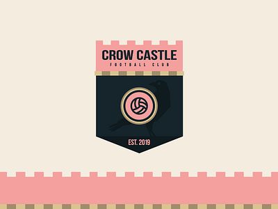 Crow Castle F.C Badge animal badge brand branding castle challenge club crest crow design football icon illustration illustrator jrdickie league logo pattern sport vector