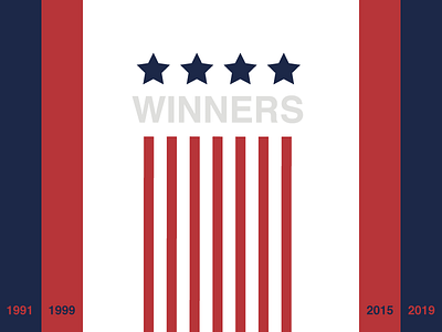 FIFA Women's World Cup Winners branding design flag font football helvetica illustration infographic jrdickie ladies minimal soccer sport stars stripes type typography usa winners world cup