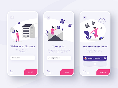 Registration flow for the Healthcare platform app design figma flat design futuristic ui illustration interface design ios mobile mobile app registration ui ui concept