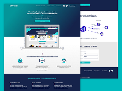Landing page for a corporate marketplace landing page marketplace