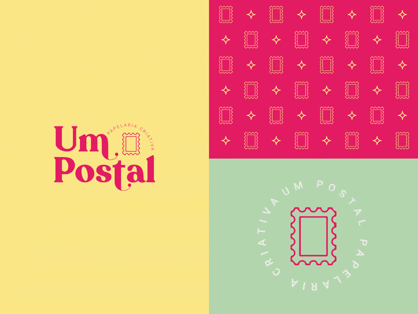 Um Postal | Rebranding branding colors crafts lettering logo logo design stationary stationery visual identity
