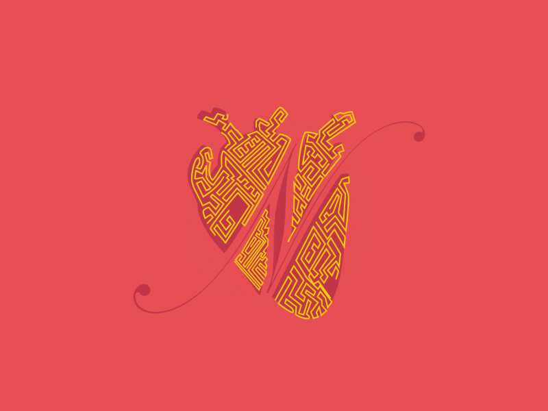 N 2d 36daysoftype aftereffects animation design gold goodtype heart heart of gold illustration motion design motiongraphics nielyoung type