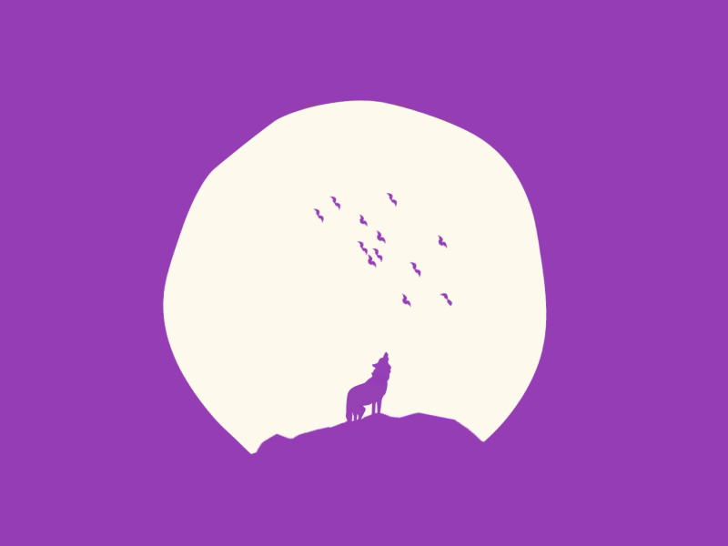O 36daysoftype aftereffects animation bark barking bats character animation darkness goodtype moon motion design motiongraphics ozzy purple type wolf