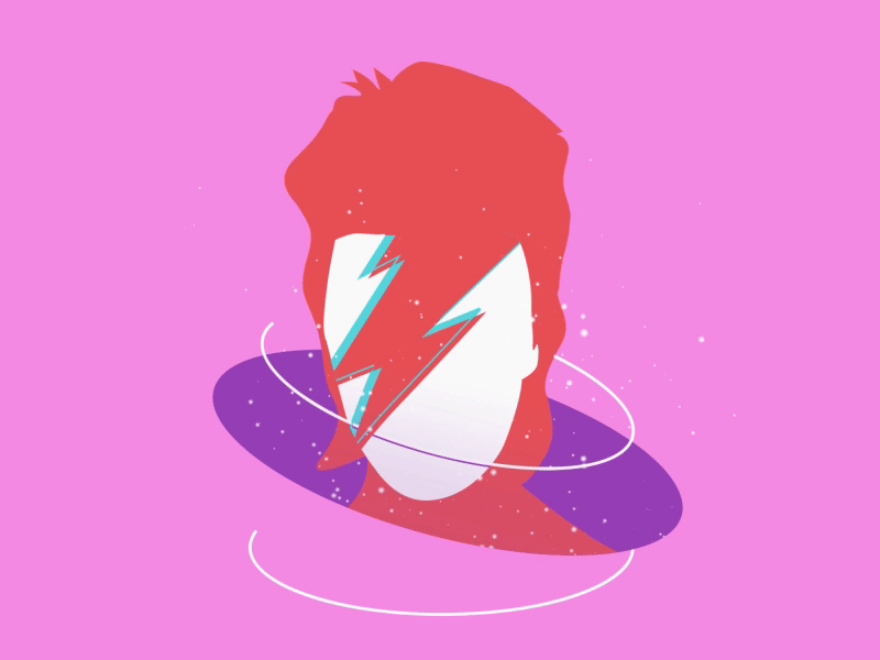 Z 2d 36daysoftype aftereffects animation character animation david bowie illustration loop animation motion design space starman universe ziggy ziggy stardust