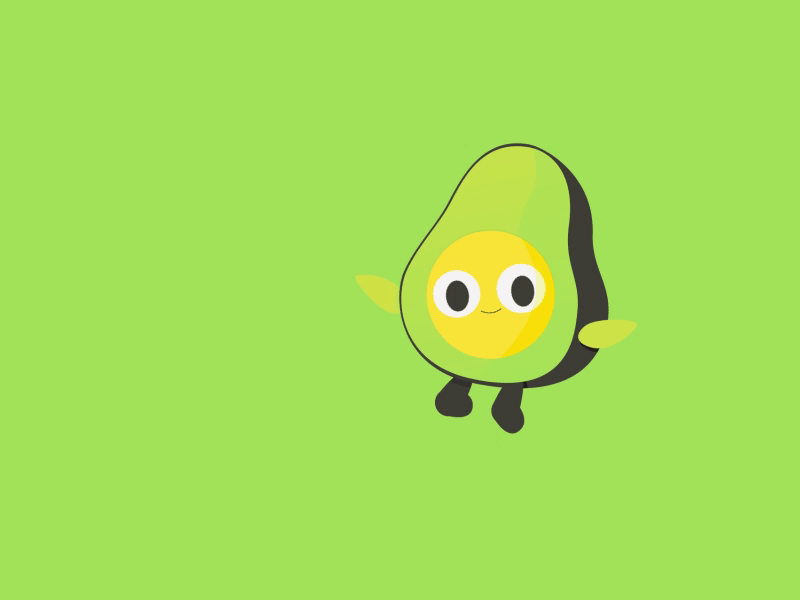 Aguacate 2d aftereffects aguacate animation avocado character animation duik green joystick n sliders motion design motiongraphics
