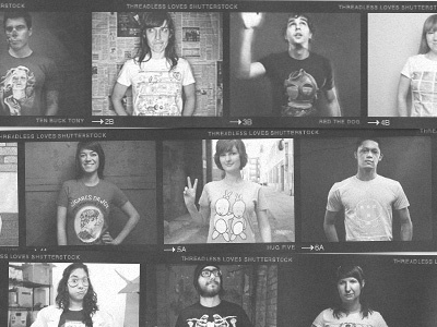Threadless Loves Photography black and white models photography proof proof sheet scan shutterstock threadless