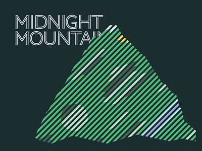 Midnight Mountain contrast flat focus green landscape mountain typography ui