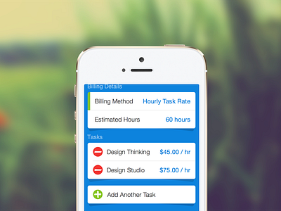 FreshBooks Projects Screen design form ios ios7 mobile navigation ui