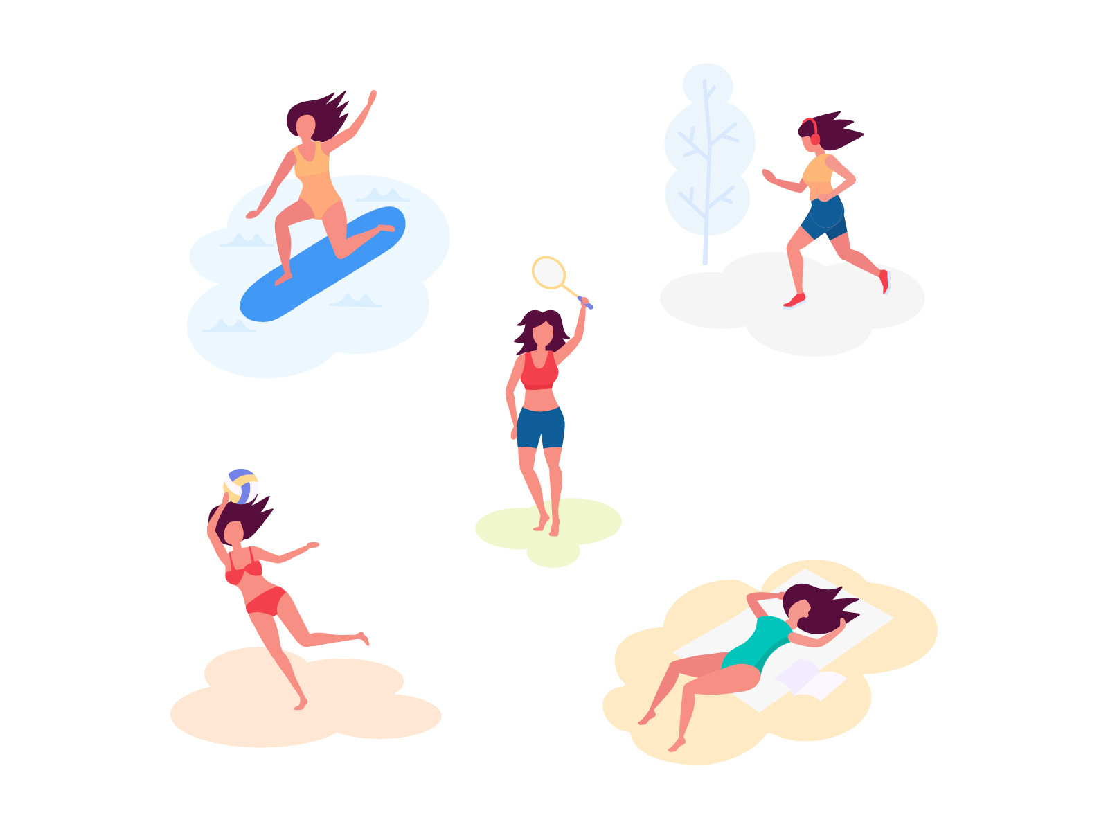 Summer Activity by Maxim Kulikov on Dribbble