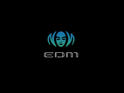 Electronic Dance Music conceptic electronic dance music head logo music waves