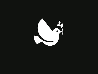 bird 3 bird dove logo minimal peace