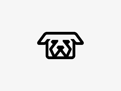 dog dog logo mark minimal